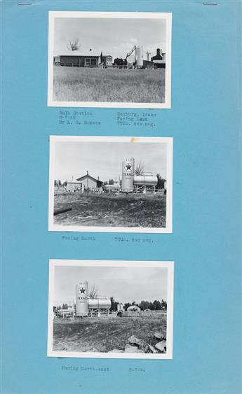 (TEXACO GAS COMPANY) A mini archive containing a typology of approximately 120 photographs of Texaco Oil bulk plants and storage facili